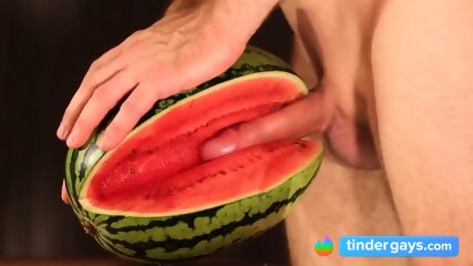 Water Melon Cum - Fucking A Melon And Cumming