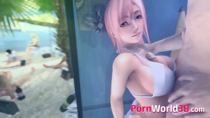 big tits, creampie, vaginal sex, 3d porn game