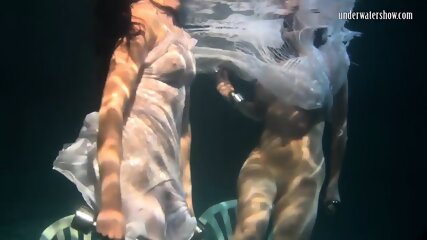 underwatershow, small tits, pool sister, water