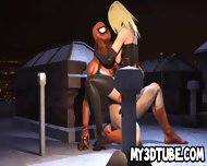 3d Babe Getting Fucked On A Rooftop By Spiderman