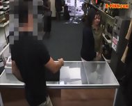 Customers Wife Fucked With Horny Pawn Man In The Backroom