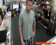 Gay Pawnshop Spycam Action With Straight Jock