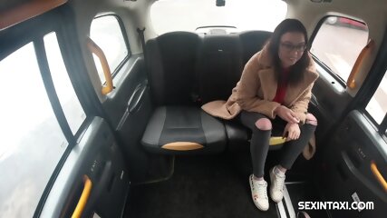 hardcore, orgasm, brunette, taxi