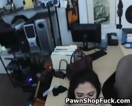 Brunette Amateur Getting Turned Out In Back Of Pawn Shop