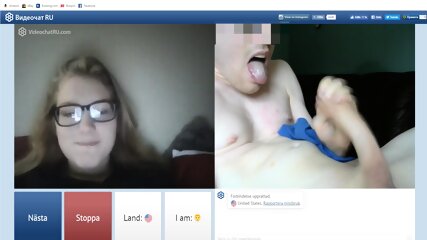 Chatroulette - Horny Teen Girl Helping Me Cum In Mouth