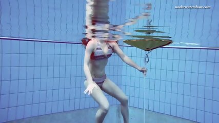 Big Tits Teenie Liza Bubarek Swimming Naked In The Pool