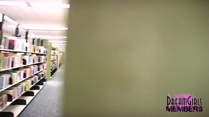 This Is Crazy! Two Girls Naked In A College Library!
