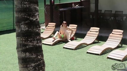 Brad Gets Hot And Horny With Alexa In Green Bikini