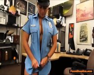 Busty Latina Cop Sucks Pawnshop Owners Cock For Money