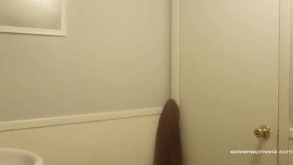 Busty Spanish Stepsister Spied In Bathroom