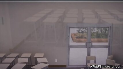 3D Futanari MILF Teasing In Classroom