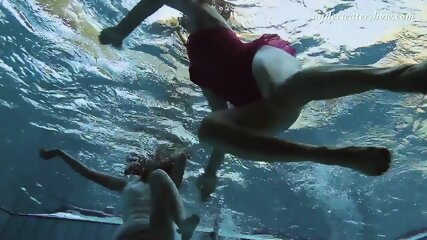 poolside, naked sister, lesbian, swimming pool