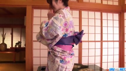 kimono, dick riding, creampie, milf