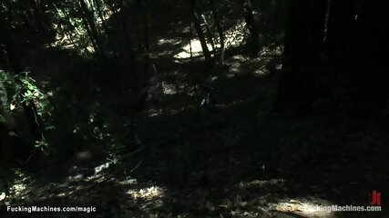 Two Babes Fucking Machine In Woods