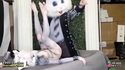 Bunny Girl in Bodypaint Gets Fucked by Easter Rabbit