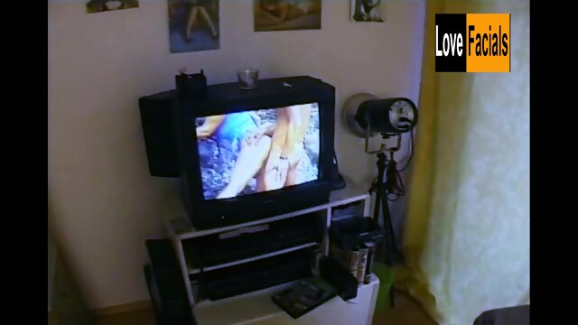 A facial as punishment for watching porn