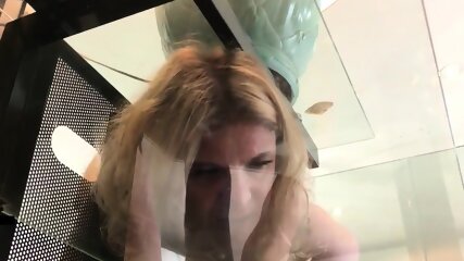 Stepmom gets stuck while sneaking out and fucks stepson to get free