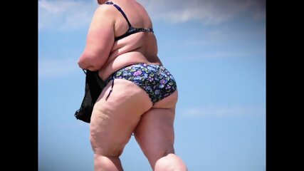 So Fat Asses On The Beach (Beach Voyeur)