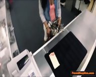 Black Chick Earns Big Time By Sucking Pawnshopowner In Office