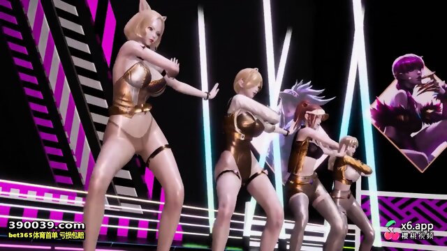 MMD BLACKPINK - forever Young Strip Vers. Ahri Akali Evelynn Kaisa