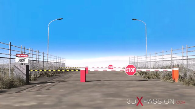 Fuck system in Area 51. Female android fucks hard a sexy blonde