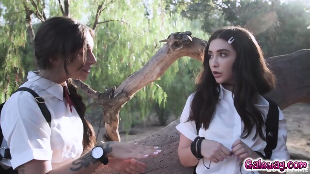 Jane and April walk along the road together, when sexual tension builds