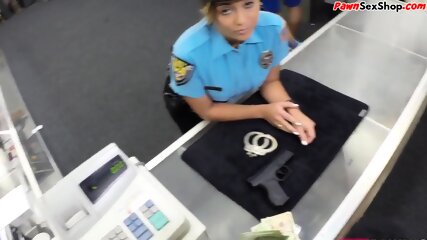Latina Pawnshop Cop Sucking Pov Dick And Fucked From Behind