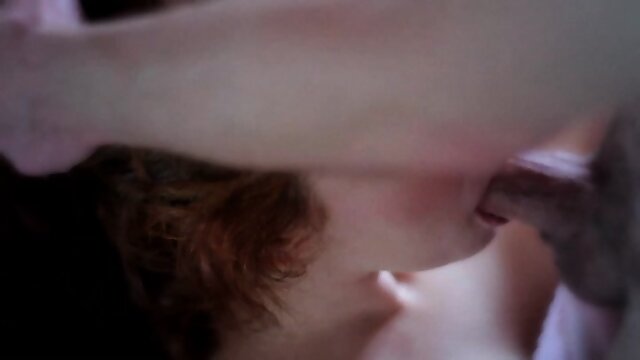 Redhead gives a blowjob instead of reading