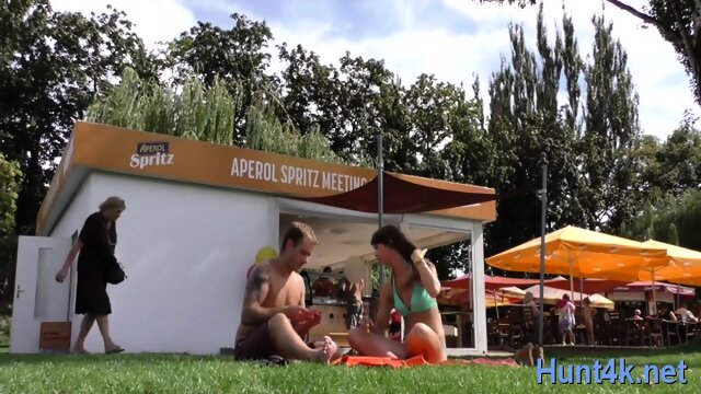 Captivating brunette woman enjoys a hard prick