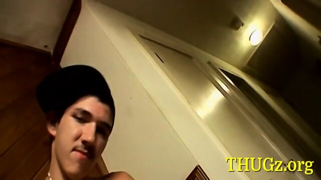 Twink in self suck action
