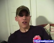 Gay American Twink Interviewed While Wanking