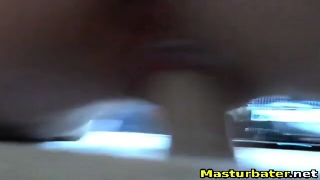 Hot Tattooed Chick riding dildo