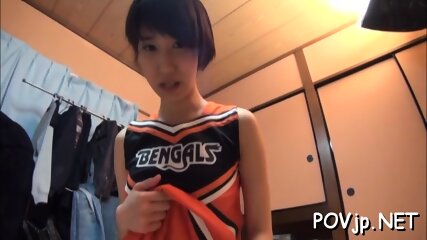 Cheerleader, Blowjob, pornstar, Asian