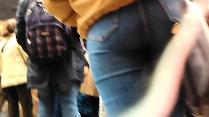 candid big ass walking on the sreet jeans, for women, students, amateur
