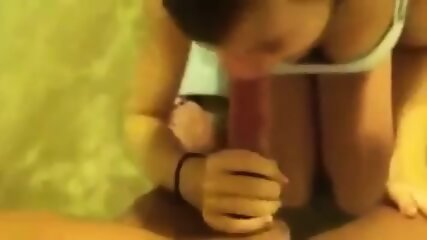 Innocent looking girl with big tits gets the job done
