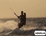 Badass Hot Babes Try Out Kite Boarding And Jui Jitsu