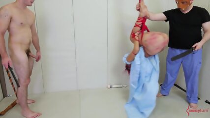 insaneasylum, throat fuck, flogging, bondage