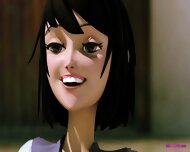 Stud Fucks Sexy Classmate On Stairs In Front Of School – 3D Hentai