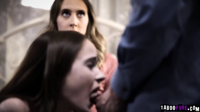 Two stepsisters sharing the boyfriend and fucks him