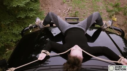 Pussy Pounded BDSM Babe, Hazel Paige, Overlanding In The Forest
