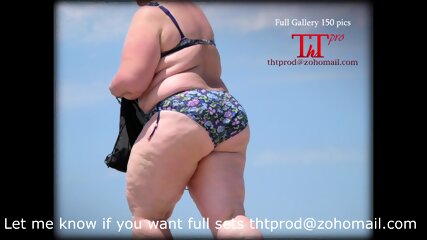 Yummy Fat Ass Big Tits MILF Granny On The Beach