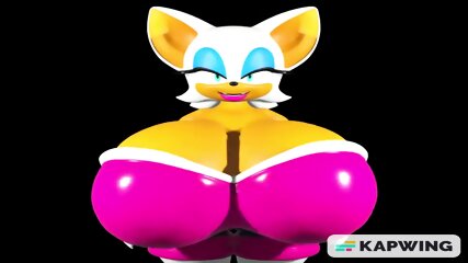 Rouge the Bat, homemade, Breast Expansion, big tits