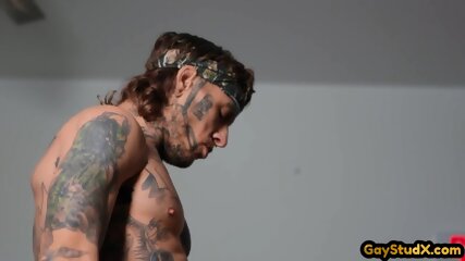 Arrogant Tattoo BWC Hunk Barebacks BF After Cocksucking