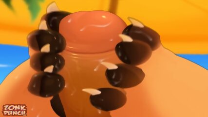 zonkpunch, animation, anal, creampie