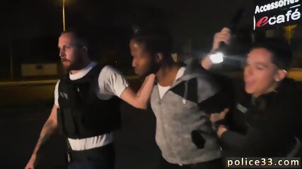 Black Muscle Cop Gay Purse Thief Becomes Butt Meat