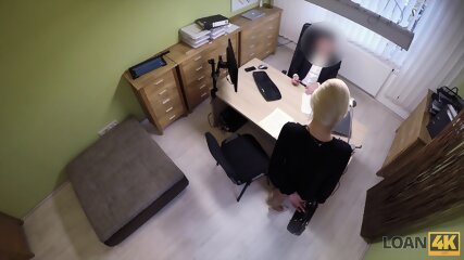 office, blonde, czech sex, loan4k