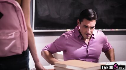 Tiny College Teen Kyler Quinn Fucked In The Ass By Her Big Cock Teacher