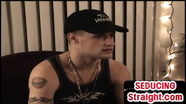Amateur straight tattooed guy jerks cock 4 homemade gay porn
