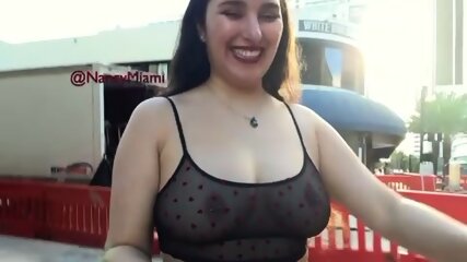 Latina Showing Big Tits In Public