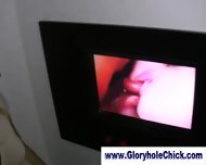 Busty Gloryhole Slut Rubs